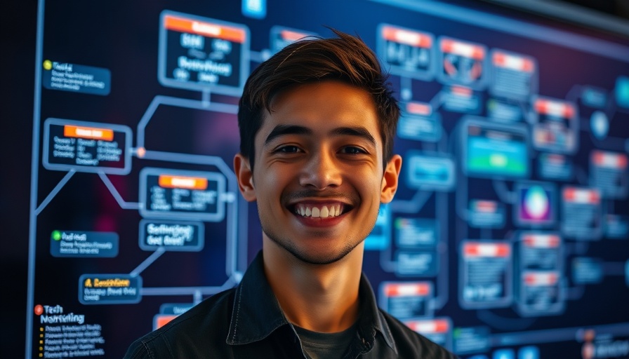 n8n media automation workflow chart with smiling person and nodes.