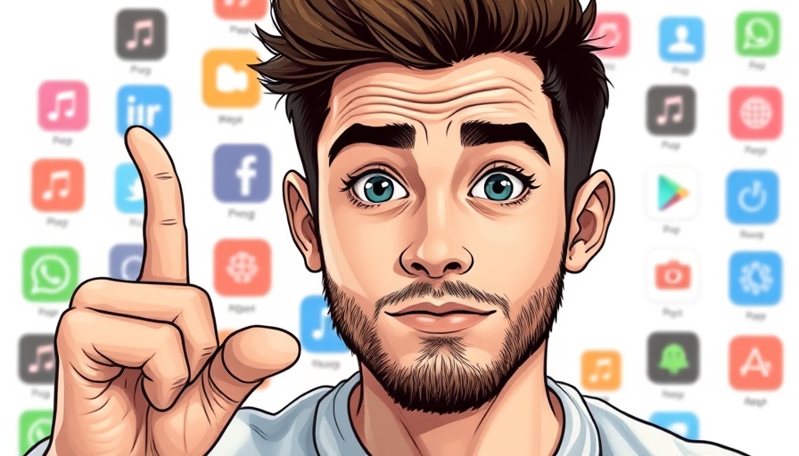 1-Click Google AI Agents concept with young man and app icons.