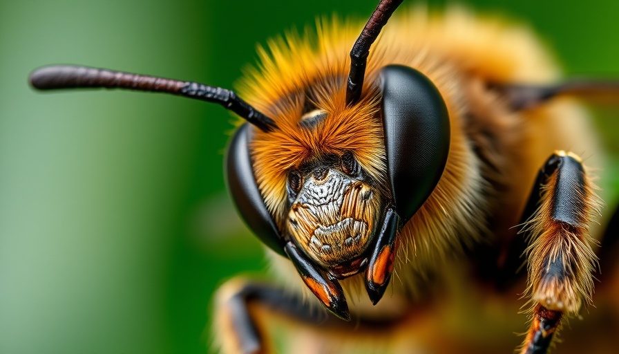 Detailed bee close-up exemplifying smarter AI solutions.