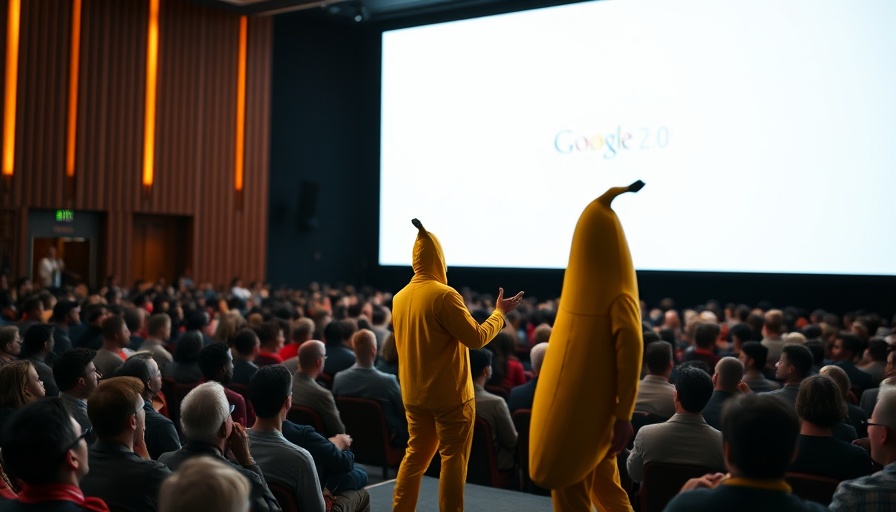 Google 2.5 Flash Images presentation with man in banana suit.