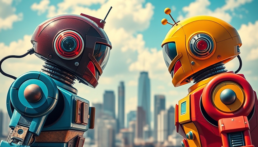 Apple AI Play comic cover with colorful retro robots, city backdrop.