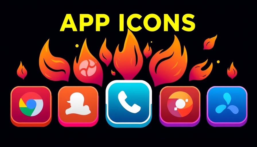 Graphic showing app icons with flames for AI image generation technology Seedream 4.0.