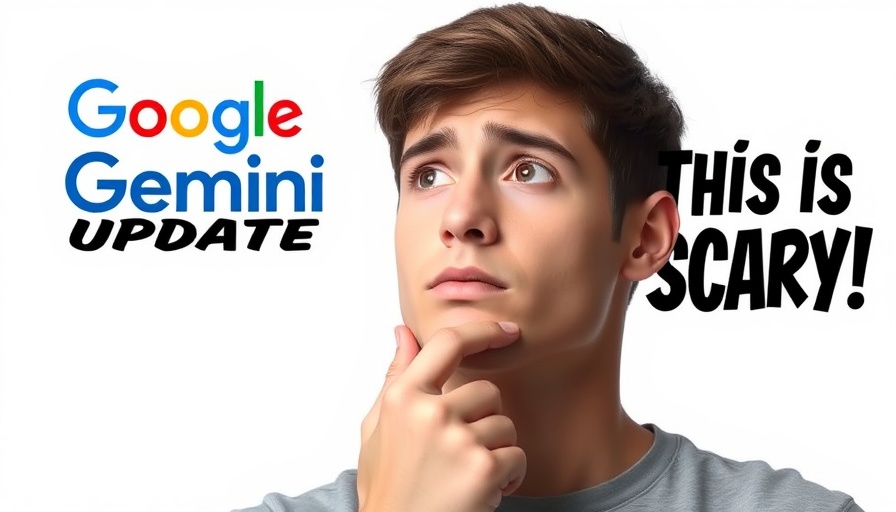 Google Gemini Canvas update concept with concerned man and text graphics