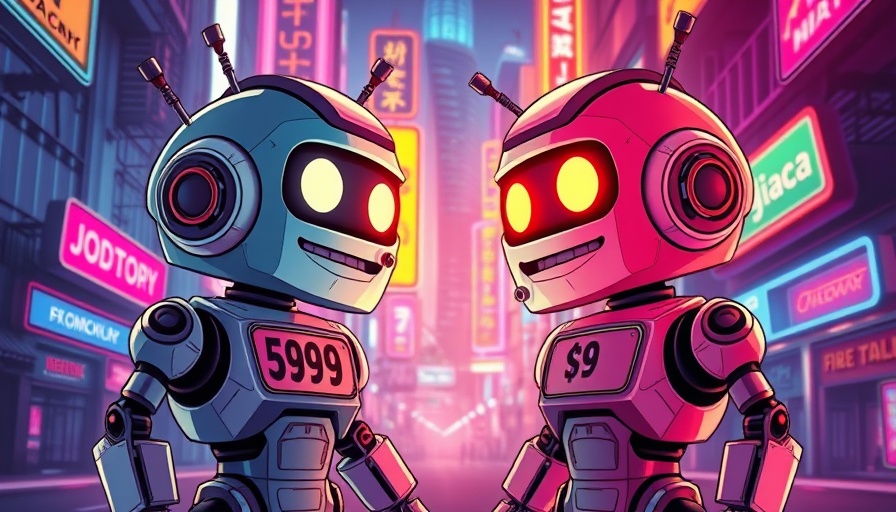 Retro robots illustrating cost-efficient AI solutions becoming affordable.