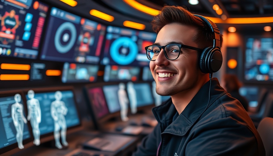 AI video models in futuristic control room with holograms