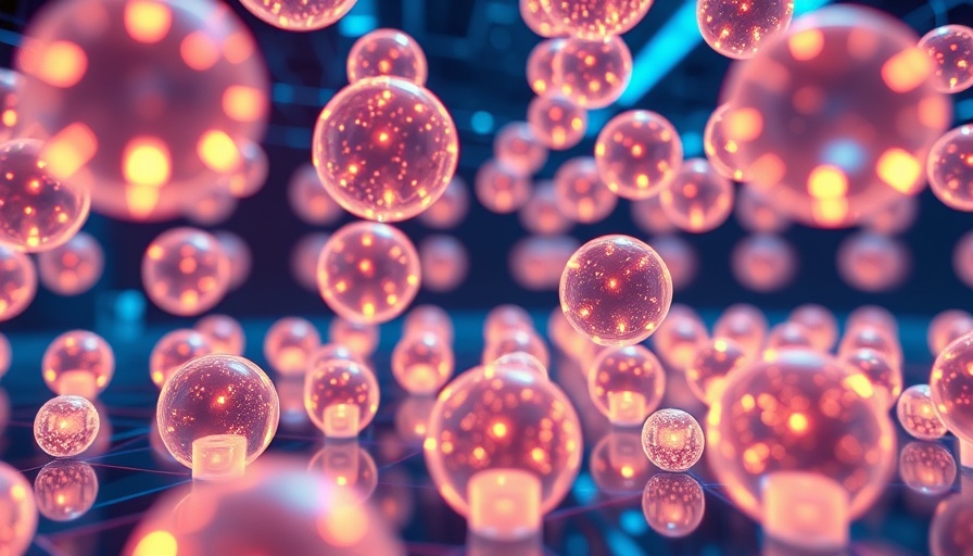 Futuristic spheres representing quantum computing advancements.