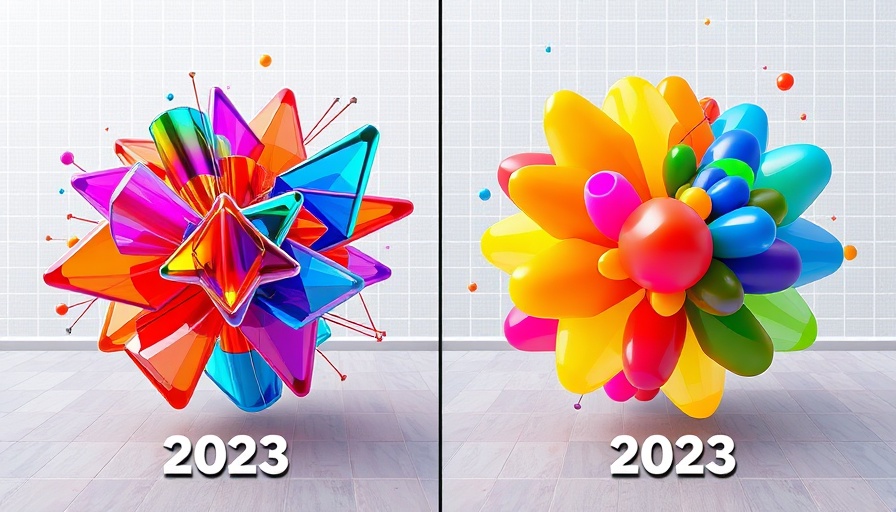 Comparison of advanced colorful simulation shapes, 2024 vs 2025, penetration-free simulation technology.