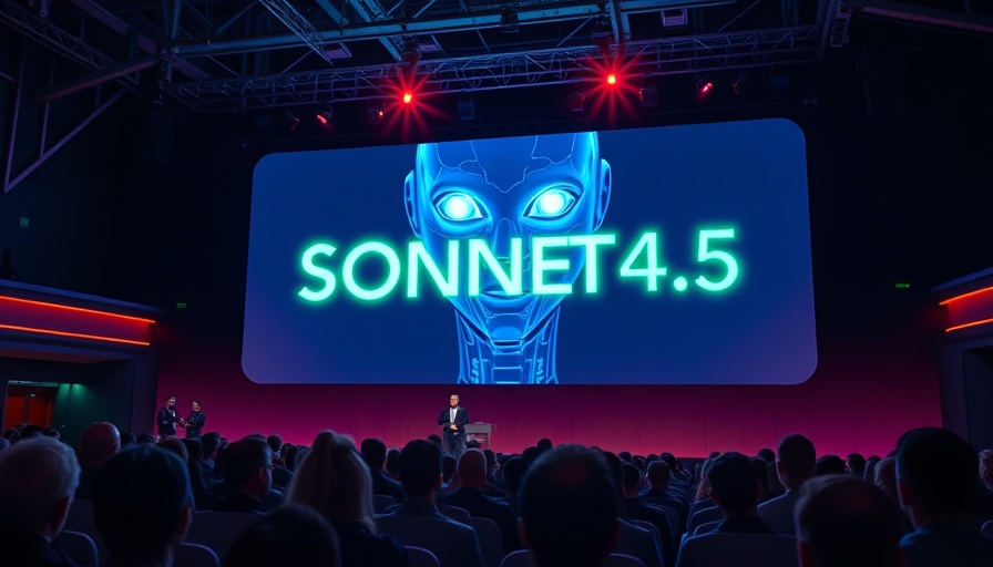 Futuristic AI concept art in tech presentation for AI Marketing Software.