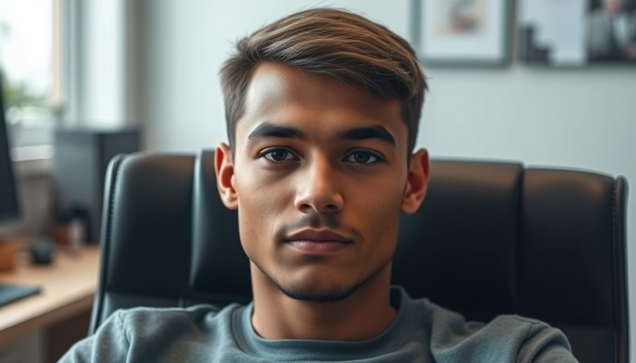 Young man sitting indoors, no coding with Google Opal AI Agent.