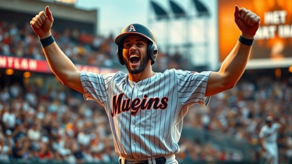 Ecstatic Chicago White Sox player celebrating comeback on field