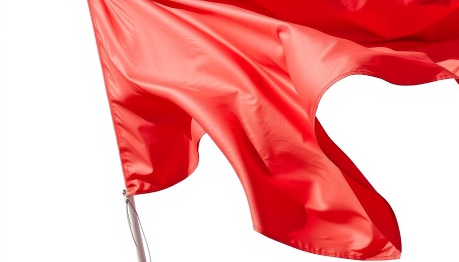 Bright red flag symbolizing alert in Trump immigration policy changes.