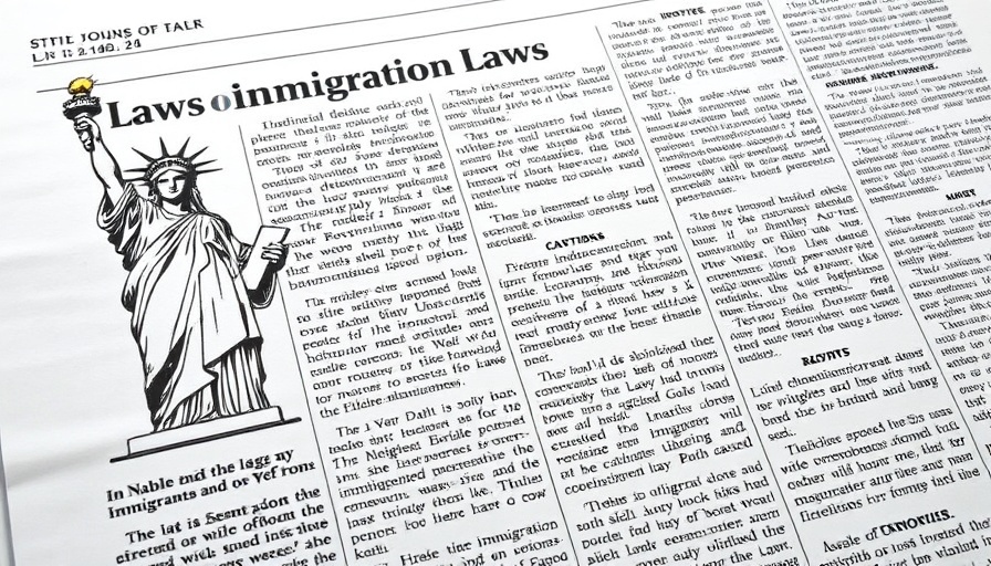 Newspaper article about green card holders and legal advice.
