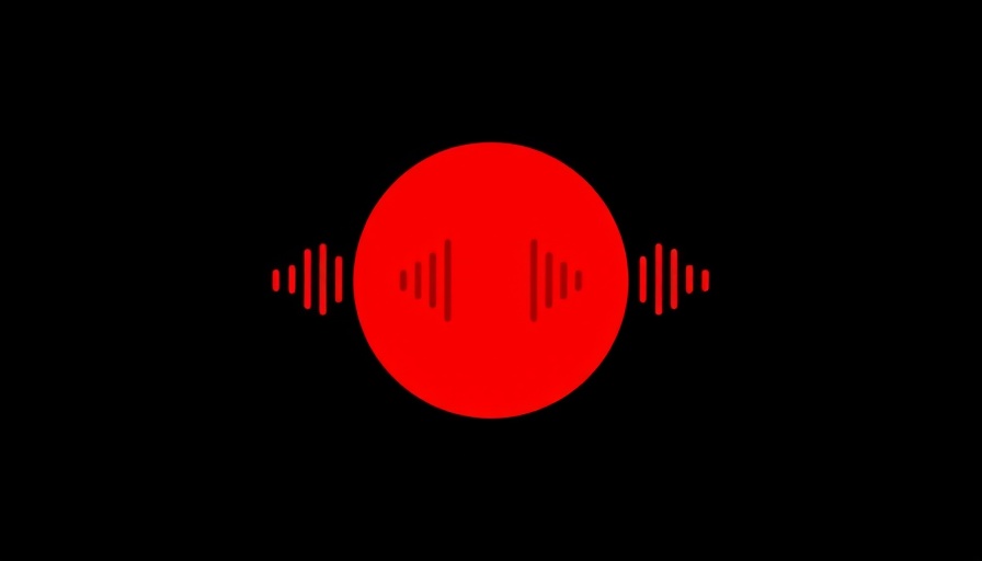 Podcast logo with red soundwave circle and text