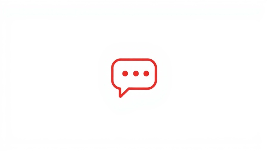 Minimalistic red chat icon next to black word 'chat'.