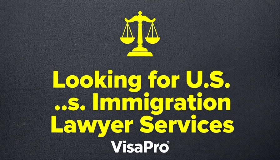 U.S. immigration lawyer services bold text advertisement