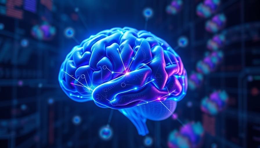 Abstract digital brain illustrates artificial intelligence's complexity.