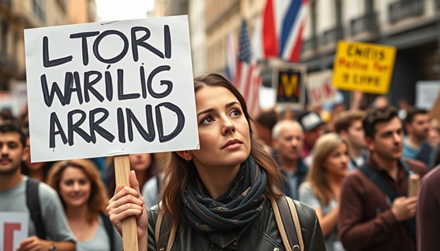 Young woman at a protest rally for U.S. immigration.