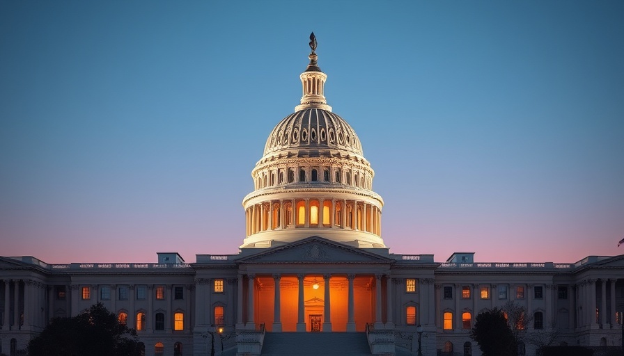 U.S. Capitol dome at dusk, linked to Trump budget bill issues in the House.