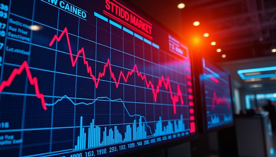 Global stock markets AI initiative decline depicted by a graph.