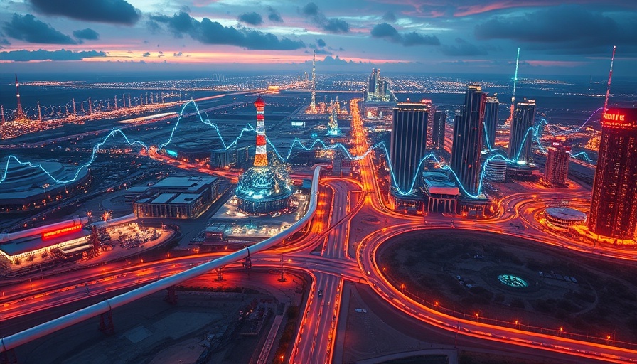Futuristic energy deal illustration, Permian Basin.