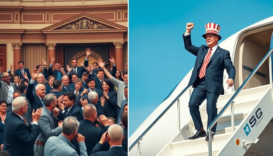House passes major policy bill as man raises fist triumphantly.