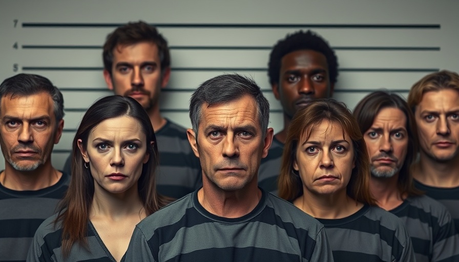 Mugshots of individuals related to anti-ICE rhetoric incident.