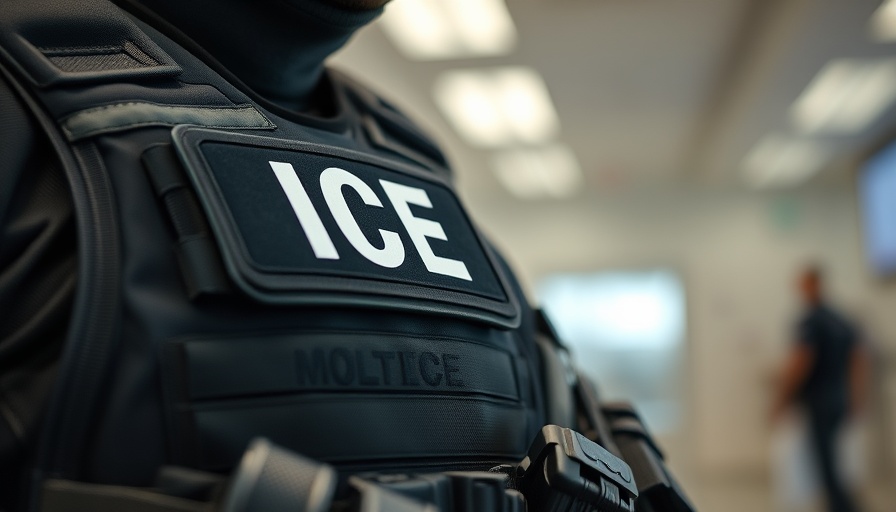 Tactical gear of ICE officer during immigration raids.