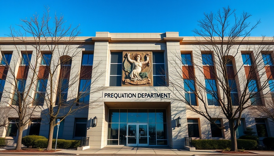 Front of the probation department building in California