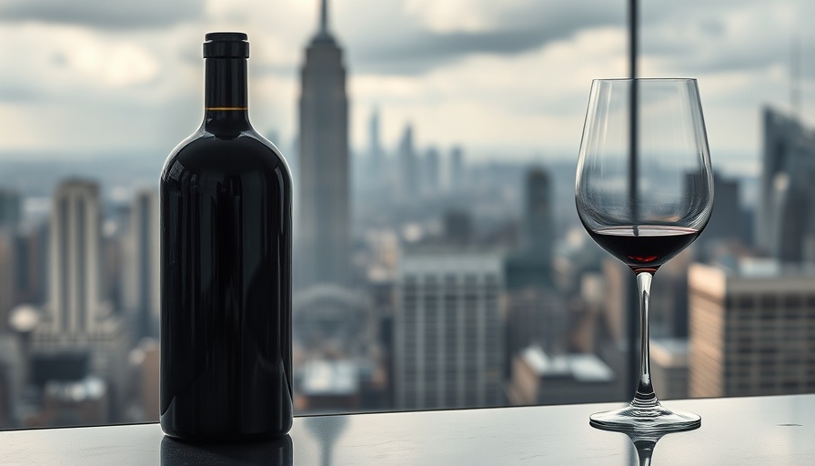 Elegant wine setup by cityscape at The Smoke Shop.