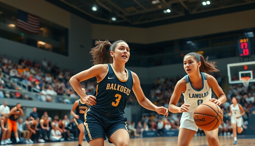 Intense basketball action with players in a WNBA game