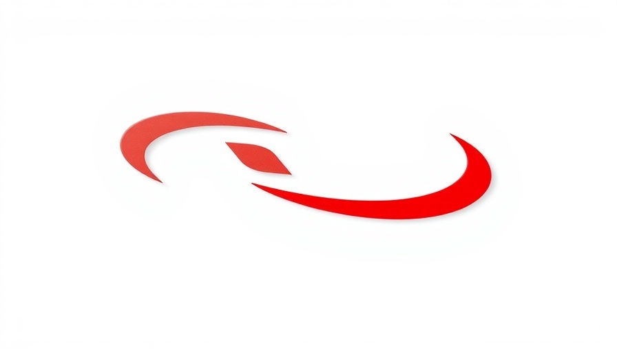 Minimalist company logo with red and gray colors.