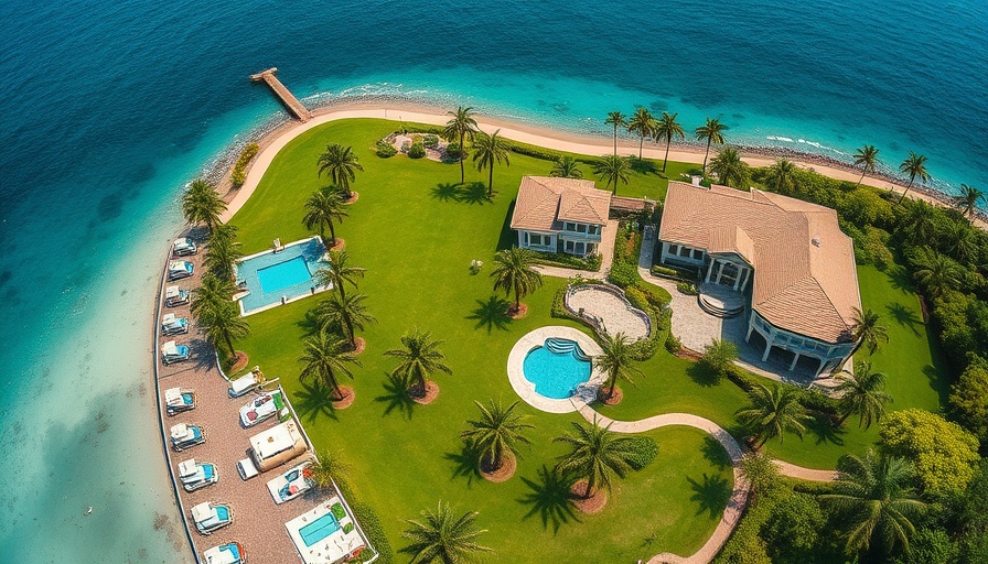Luxurious estate by the coast with Mediterranean architecture, Trump and Epstein Friendship Analysis.