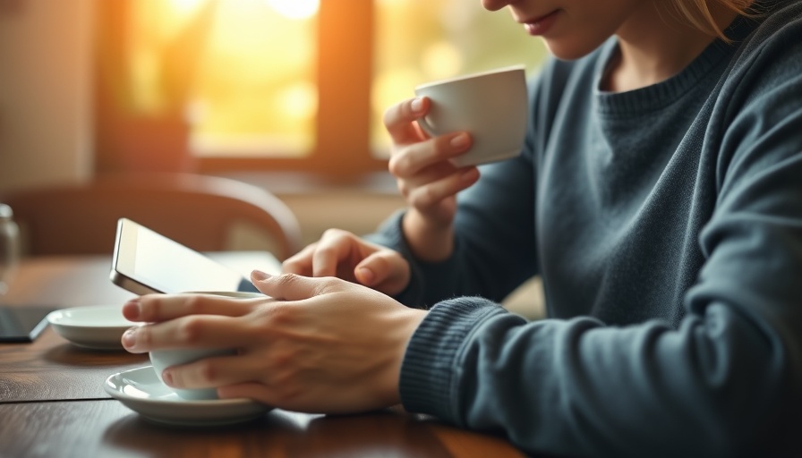 Relaxed morning reading news on tablet with coffee, USCIS Fee Increases