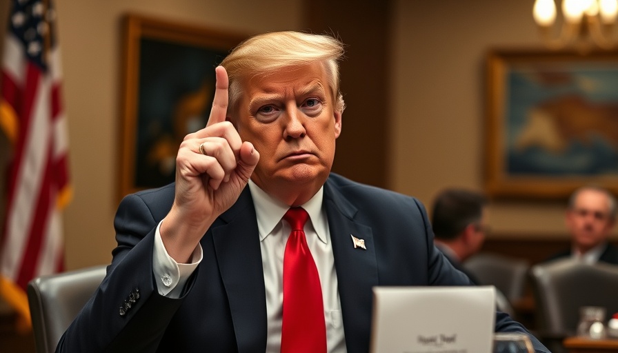 Serious man in a meeting raising a finger.
