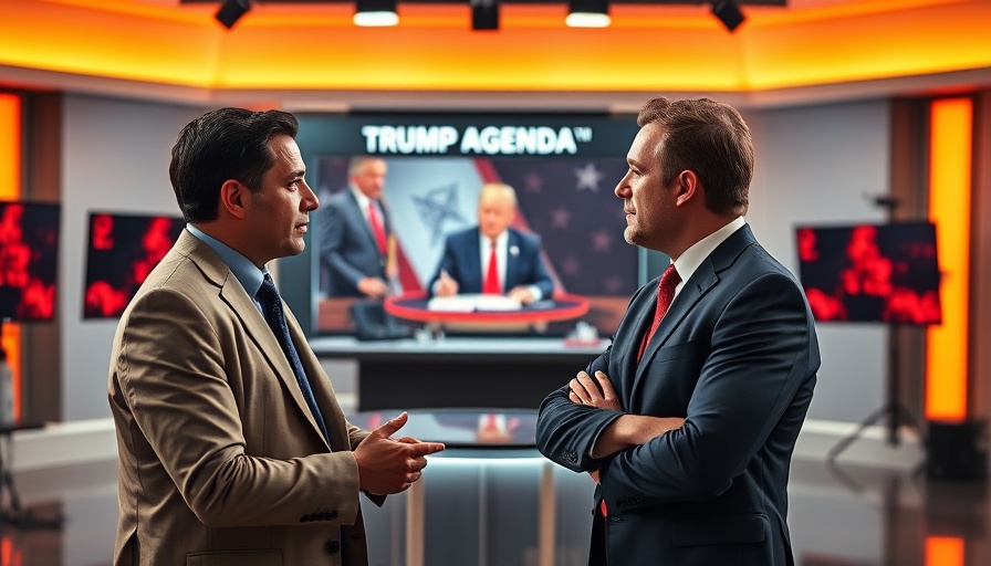 Modern studio discussion on Trump's Economic Strategy July 2025.