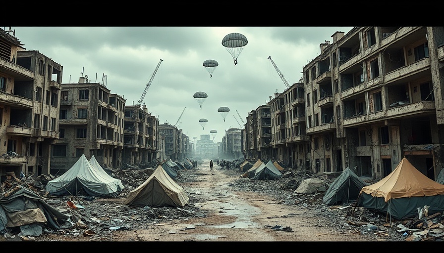 Gaza's war-torn landscape depicting destruction and crisis.