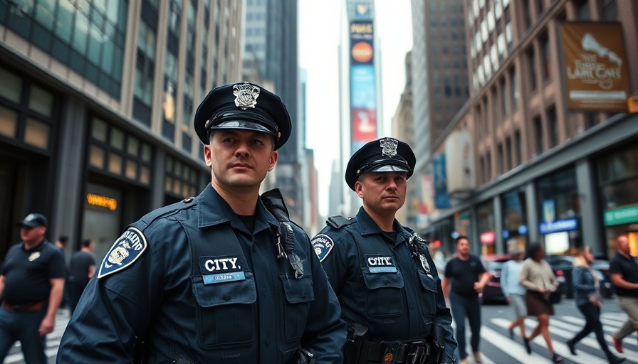 New York City police in Midtown Manhattan after shooting incident.