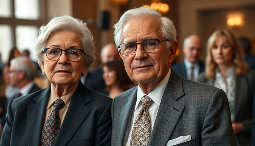 Formally dressed couple attending an indoor event.