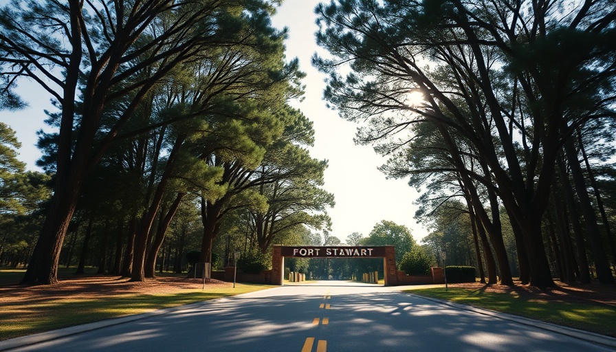 Entrance of Fort Stewart Georgia under clear sky