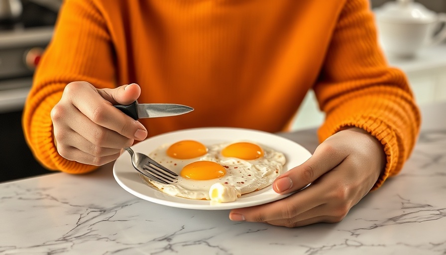 Breakfast with fried eggs, bread, and butter on plate, exploring egg cholesterol impact.