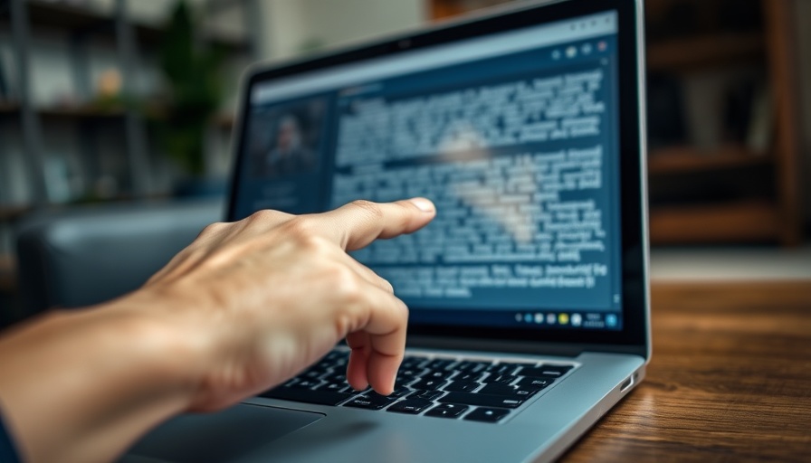 Close-up of hand using laptop showing ChatGPT interaction interface.