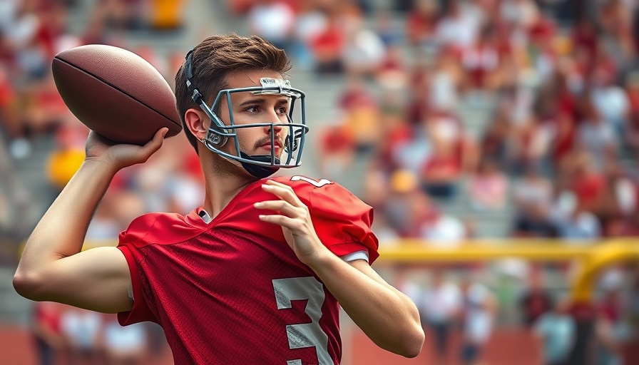 Patriots player preparing to throw a football during preseason practice.