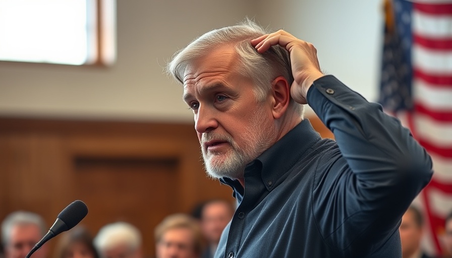 Thoughtful man addressing audience, Quincy mayor salary raise citywide vote context.