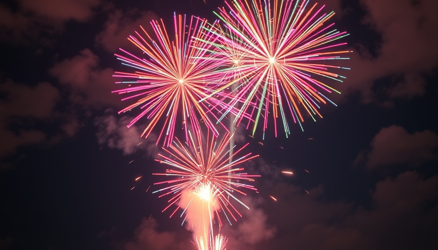 Spectacular Boston fireworks display illuminating the night sky.