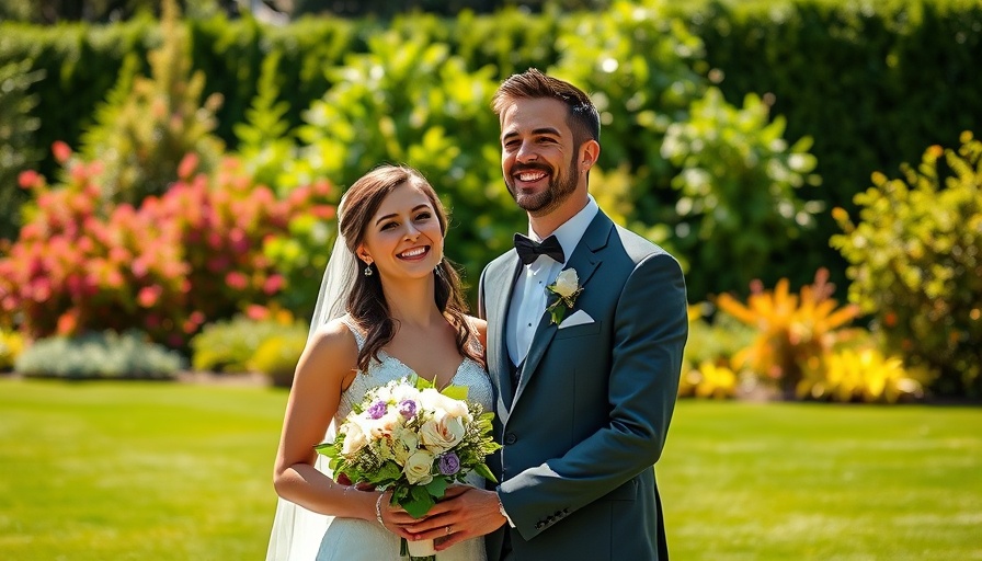 Joyful Cape Cod Wedding with bride and groom on a sunny lawn.