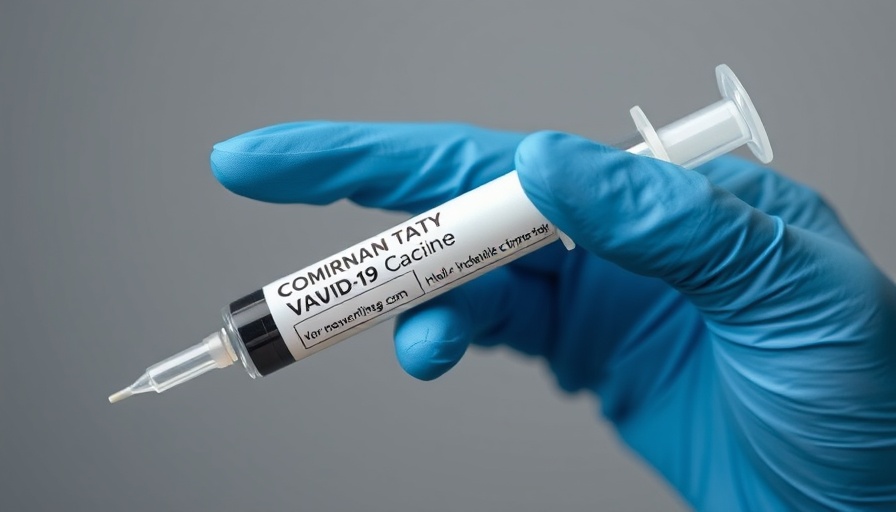 Comirnaty vaccine syringe held by gloved hand, summer colds COVID-19 Stratus variant context.