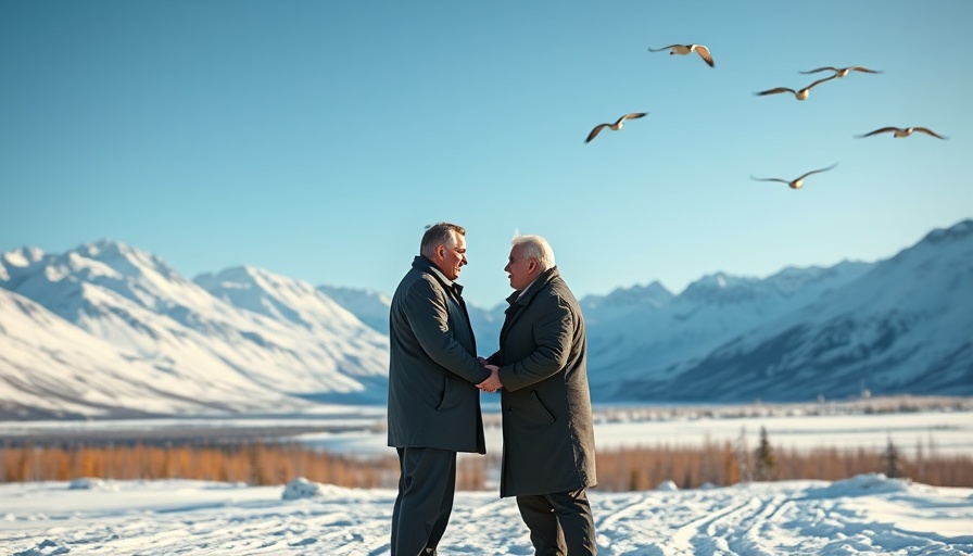 Scenic meeting in Alaska symbolizing diplomacy.