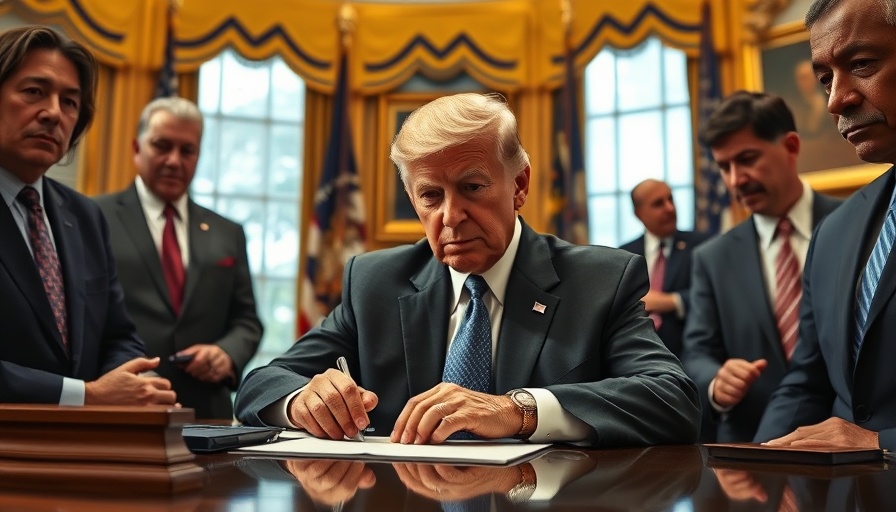 President signs orders on cashless bail, flag burning in Oval Office.
