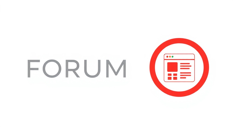 Forum icon with webpage in red circle, 'FORUM' text