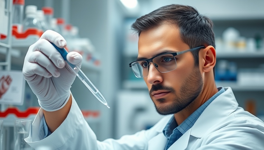 Scientist in lab demonstrating AI contributions to society, using pipette.